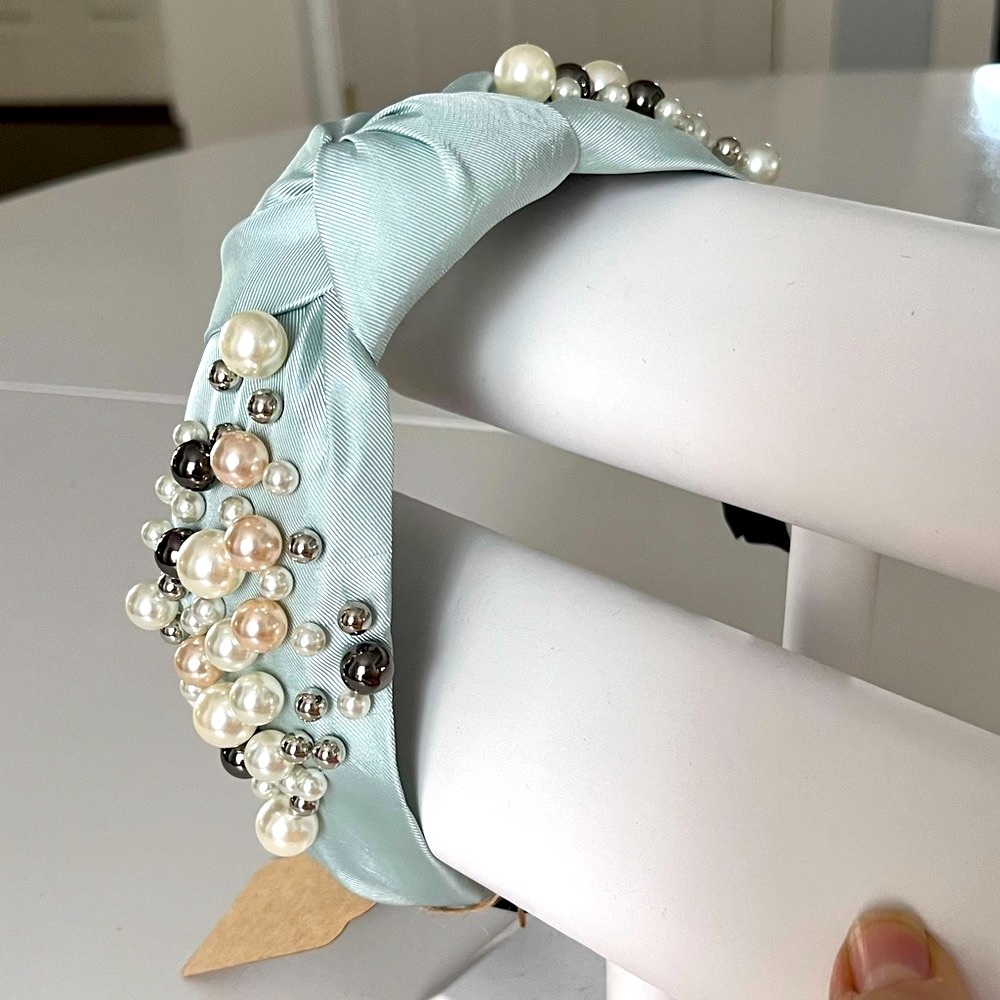PEARL HEADBAND | New | Aqua Blue